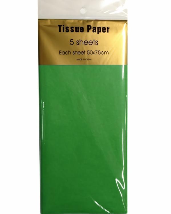 Retail Wrap Packs | Tissue Paper – 5 Sheet – Emerald Green Gift Wrapping & Tissue Paper Retail Wrap Packs