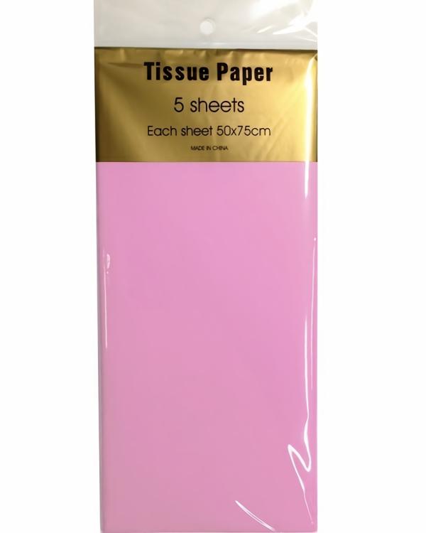 Retail Wrap Packs | Tissue Paper – 5 Sheet – Light Pink Gift Wrapping & Tissue Paper Retail Wrap Packs