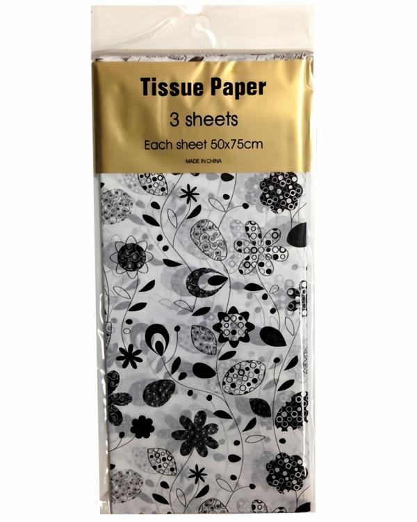 Retail Wrap Packs | Tissue Paper Printed – 3 Sheet – Retro Floral Gift Wrapping & Tissue Paper Retail Wrap Packs