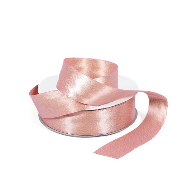 Satin Ribbon | Double Sided Satin Ribbon – Woven Edge – 25Mm X 25M – Metallic Rose Pink Fabric Ribbon - Patterned & Other Fabric Ribbon - Patterned & Other