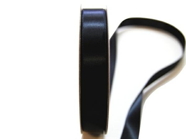 Satin Ribbon | Satin Ribbon – Woven Edge – 15Mm X 30M – Black Ribbons Satin Ribbon