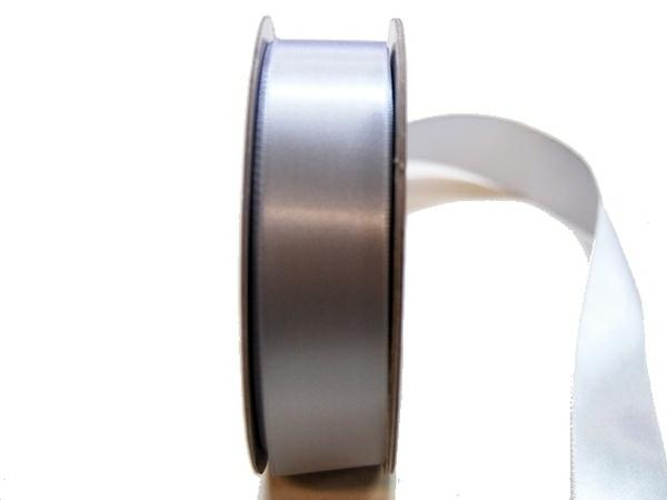 Satin Ribbon | Satin Ribbon – Woven Edge – 25Mm X 30M – Silver Ribbons Satin Ribbon