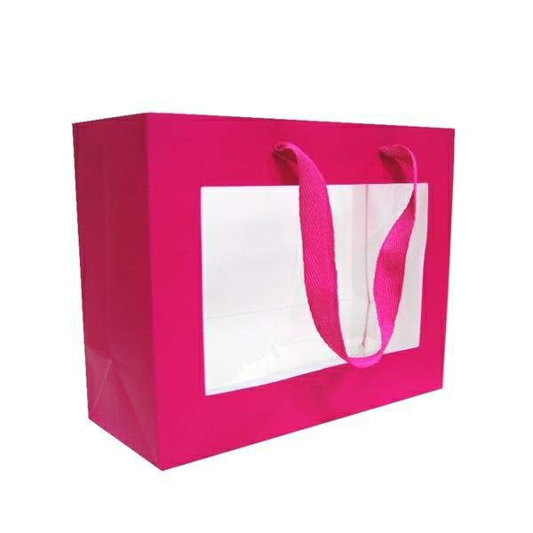 Window Gift Bags | Window Gift Bag – Small/Medium Boutique Matt Finish – Pink Bags Window Gift Bags