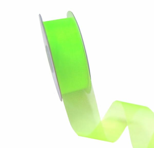 Organza Ribbon | Sheer Organza Cut Edge Ribbon – 25Mm X 50M – Light Green Organza Ribbon Organza Ribbon