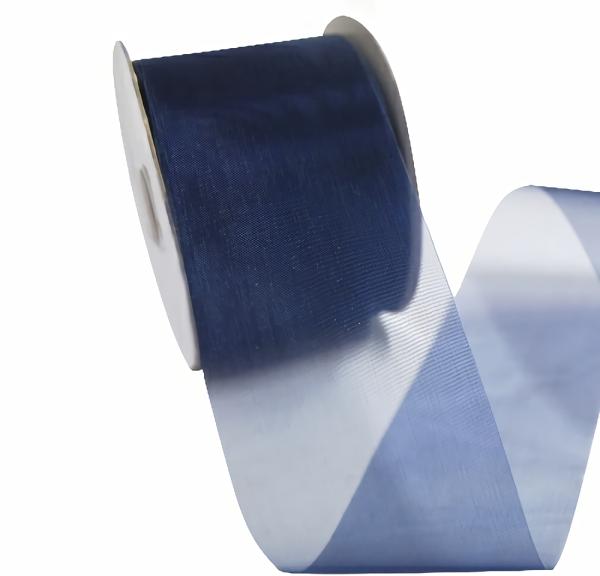 Organza Ribbon | Sheer Organza Cut Edge Ribbon – 50Mm X 25M – Navy Blue Organza Ribbon Organza Ribbon