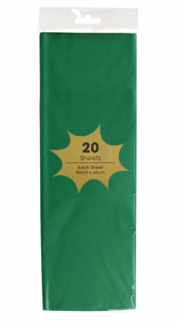 Retail Wrap Packs | Tissue Paper – 20 Sheets – Emerald Green Gift Wrapping & Tissue Paper Retail Wrap Packs