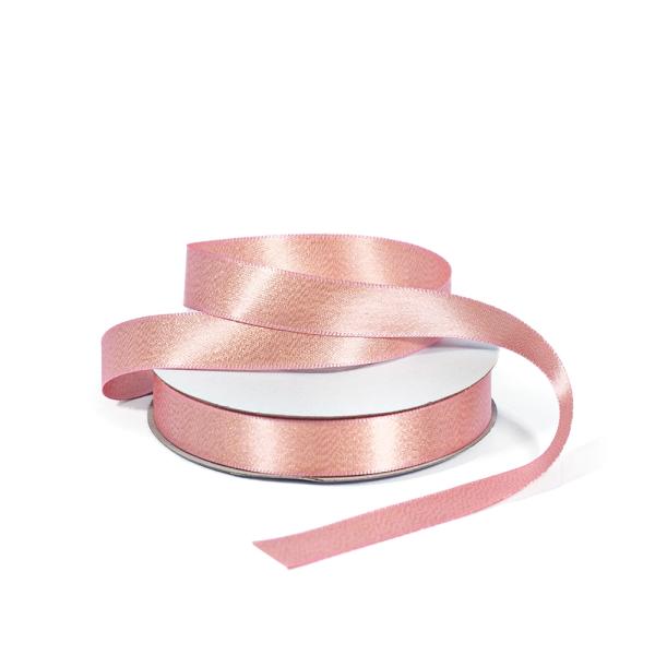 Satin Ribbon | Double Sided Satin Ribbon – Woven Edge – 15Mm X 25M – Metallic Rose Pink Fabric Ribbon - Patterned & Other Fabric Ribbon - Patterned & Other