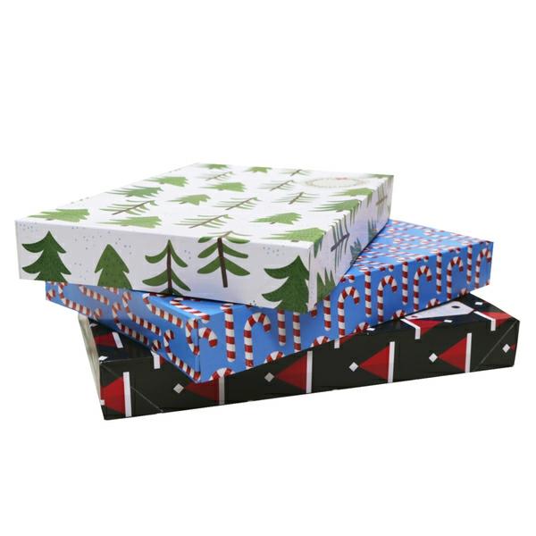 Christmas Boxes | 3Pk – Christmas Gift Boxes – 3 Boxes – Medium Christmas Christmas Boxes