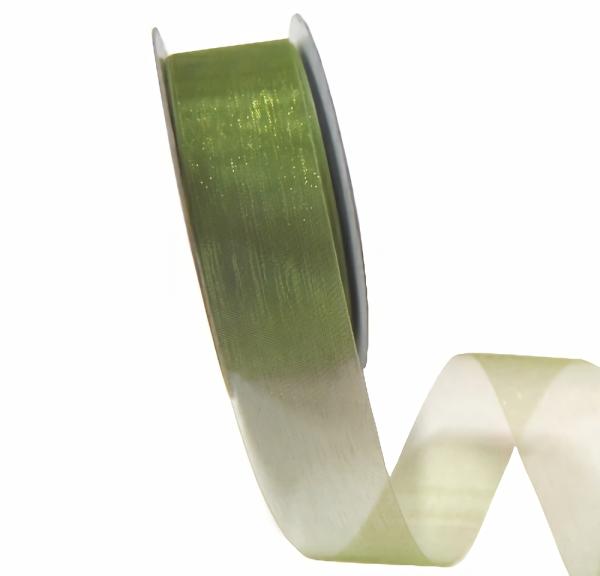 Organza Ribbon | Sheer Organza Cut Edge Ribbon – 25Mm X 50M – Avocado Organza Ribbon Organza Ribbon