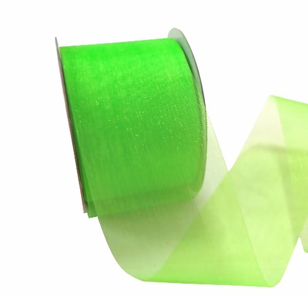 Organza Ribbon | Sheer Organza Cut Edge Ribbon – 50Mm X 25M – Light Green Organza Ribbon Organza Ribbon